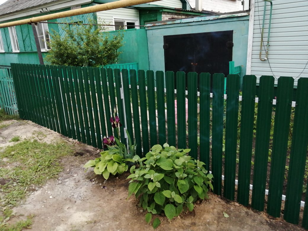 Комбинированный забор 25м штакетник и профлист, ворота, калитка фото8 в Таганроге