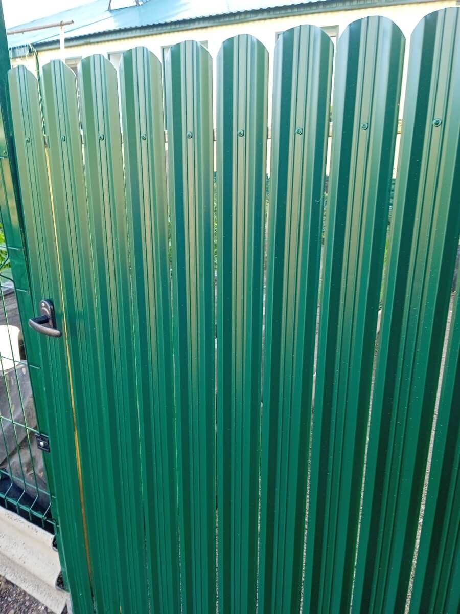 Калитка из штакетника ЭКО-М RAL6005/6005 Зеленый Мох двусторонний фото 2 в Таганроге