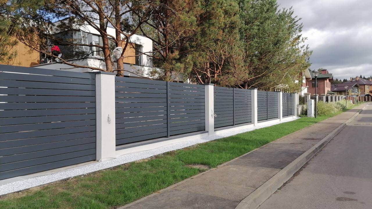 Забор-ранчо из металлопланкена 36м RAL7024 Серый Графит в Таганроге