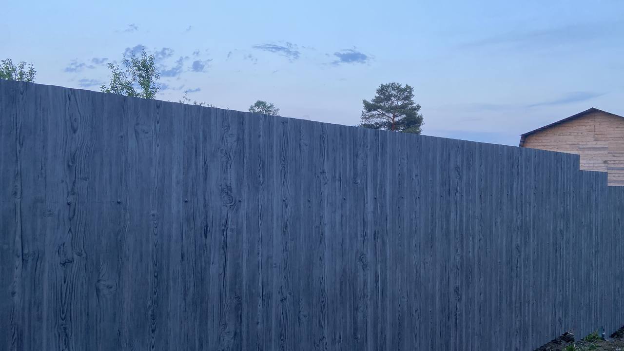 Забор из профнастила НС-10 42м Светлая Береза SteelArt фото 4 в Таганроге