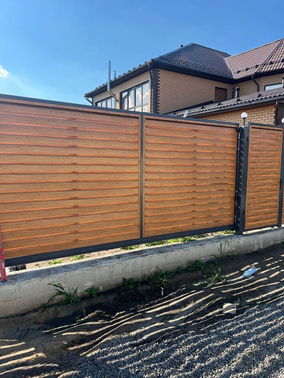 Забор-жалюзи из ламелей Хай-Тек 57м Кипарис 2xPrintech двусторонний фото 3 в Таганроге