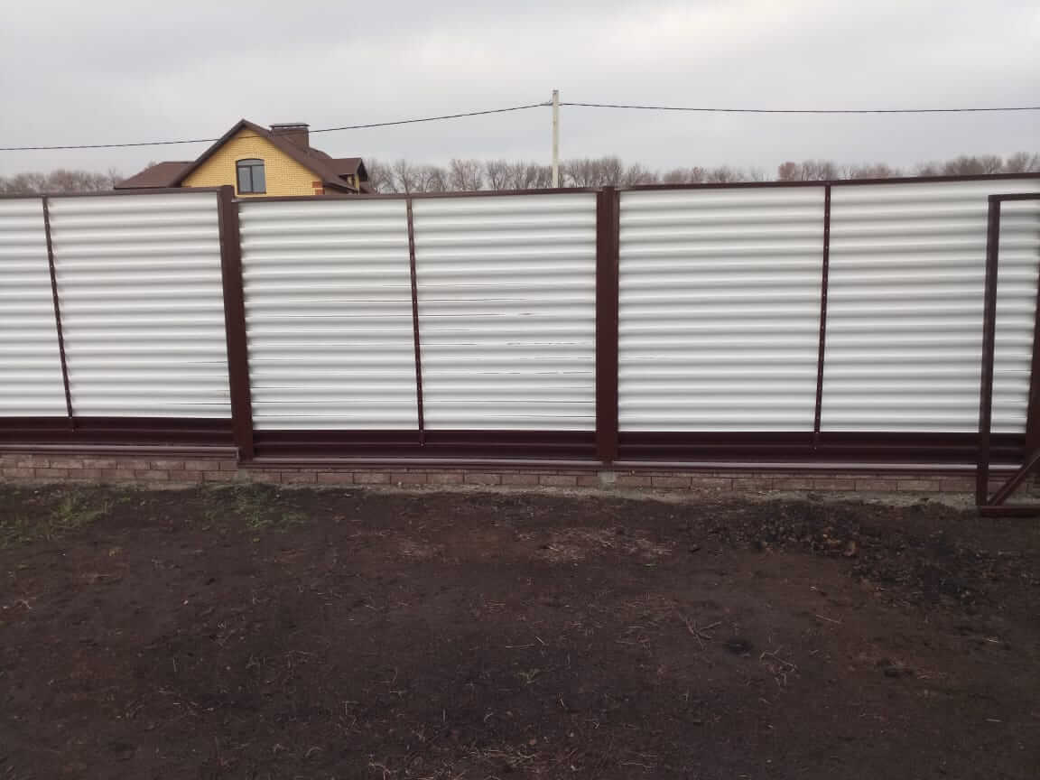 Забор-жалюзи 22м RAL9003/9003 Белый двусторонний фото 1 в Таганроге
