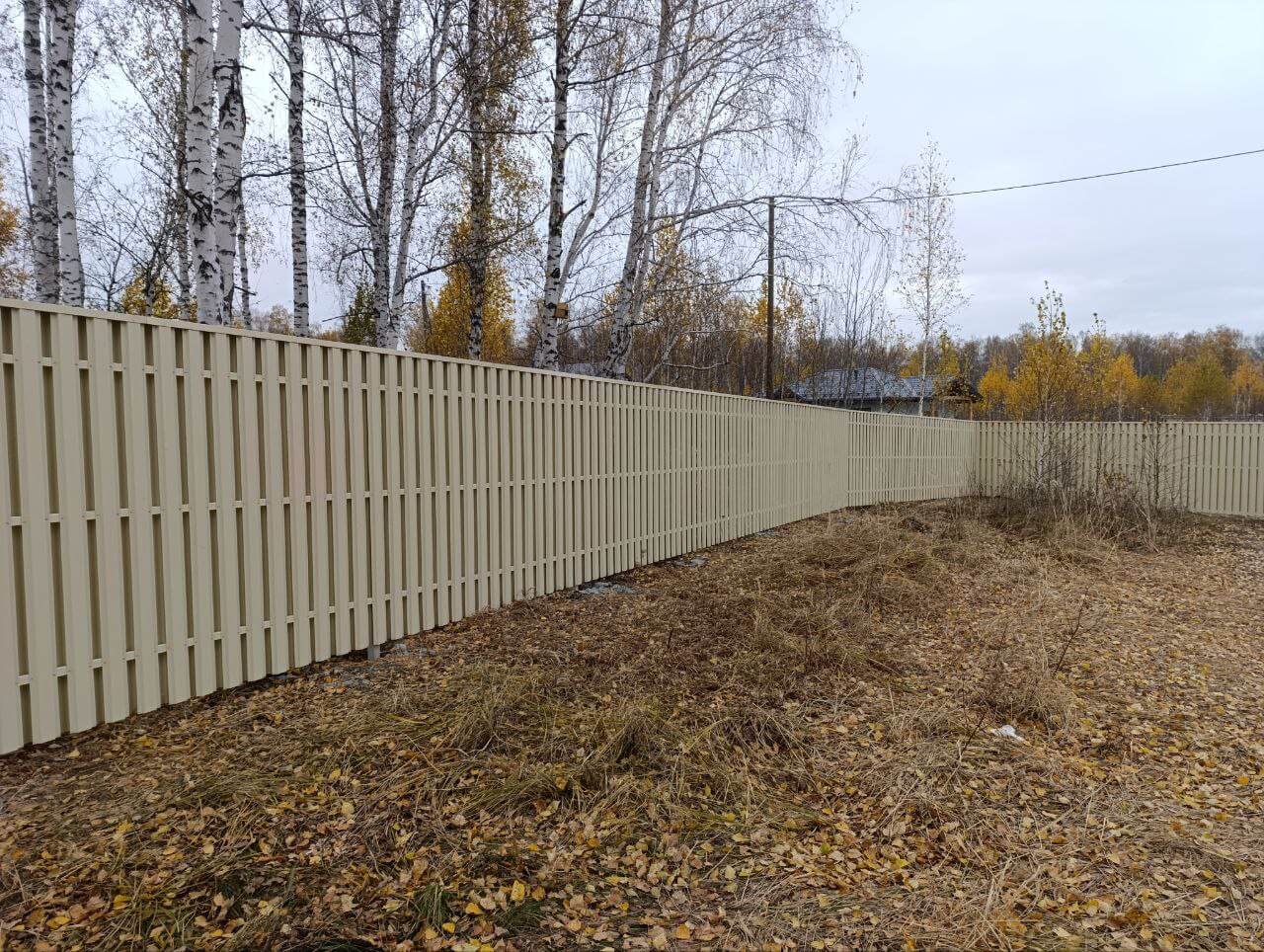 Забор из евроштакетника 140м RAL1015/1015 Слоновая Кость двусторонний фото 1 в Таганроге
